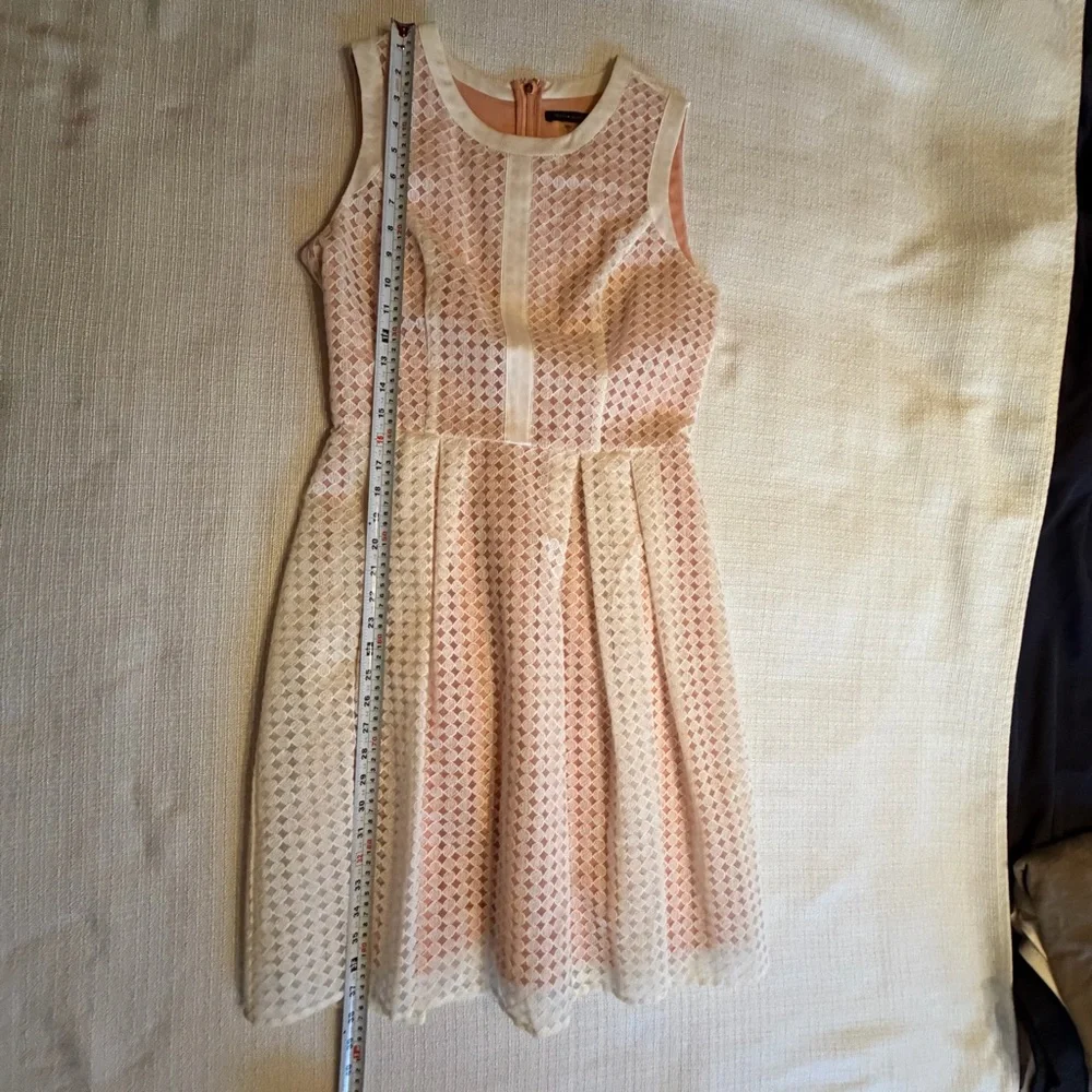 Tommy Hilfiger White Sleeveless Eyelet Fit-and-Flare Dress - Picture 6 of 8